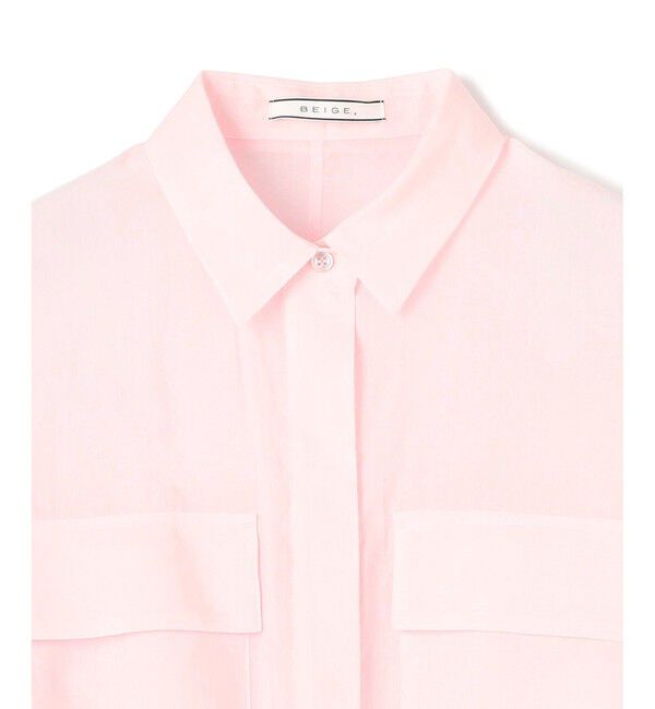 BEIGE,「【洗える・Precious 6月号掲載】PAULINE / ビックポケットドロストリネンブラウス」|シャツ・ブラウス|