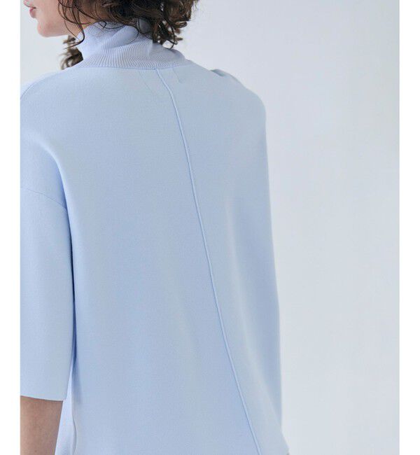 BEIGE,「【洗える】LAURA / 半袖タートルニットトップス」|ニット・セーター|