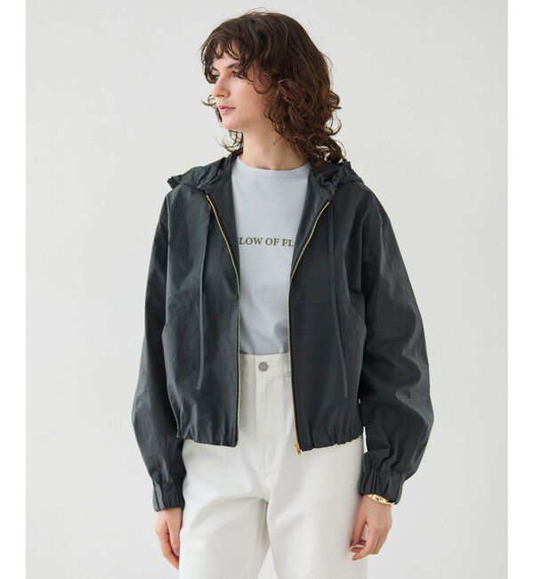 BEIGE,「【洗える・Precious 4月号掲載】GAURA / シアーパーカーブルゾン」|ブルゾン・スタジャン|Black