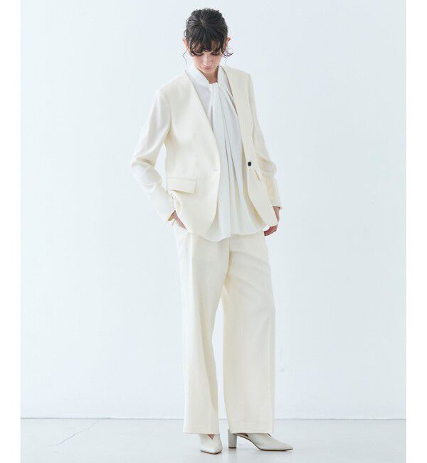 BEIGE,「【洗える】CAROLE / リネンライクフルレングスワイドパンツ」|その他|