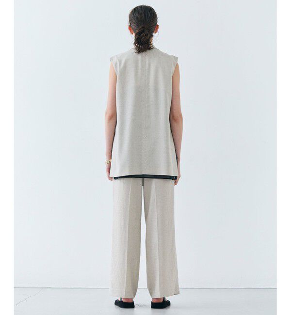 BEIGE,「【洗える】CAROLE / リネンライクフルレングスワイドパンツ」|その他|