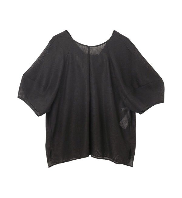 BEIGE,「【洗える・吸水速乾・防シワ】LIATRIS / バックリボンハーフスリーブブラウス」|シャツ・ブラウス|