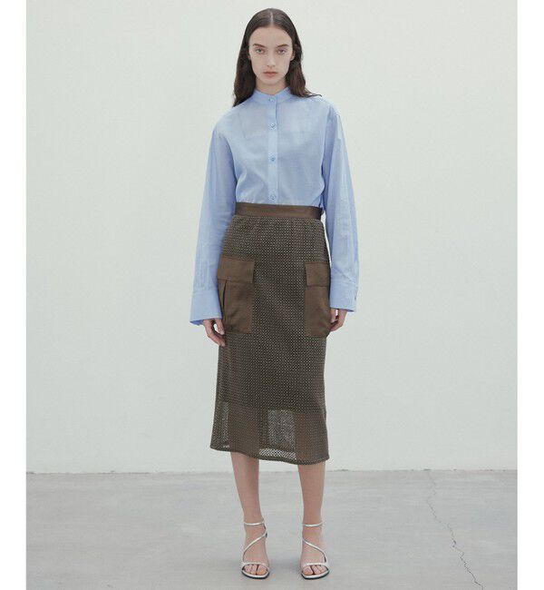 BEIGE,「NIGELLA / 異素材MIXコットンレースビックポケットスカート」|スカート|