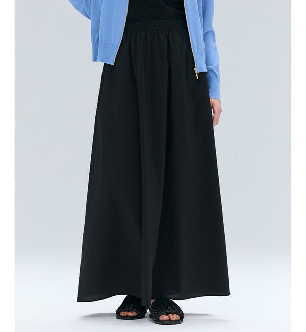 BEIGE,「【洗える/セットアップ対応】SPIGA / ギャザーロングフレアスカート」|スカート|Black