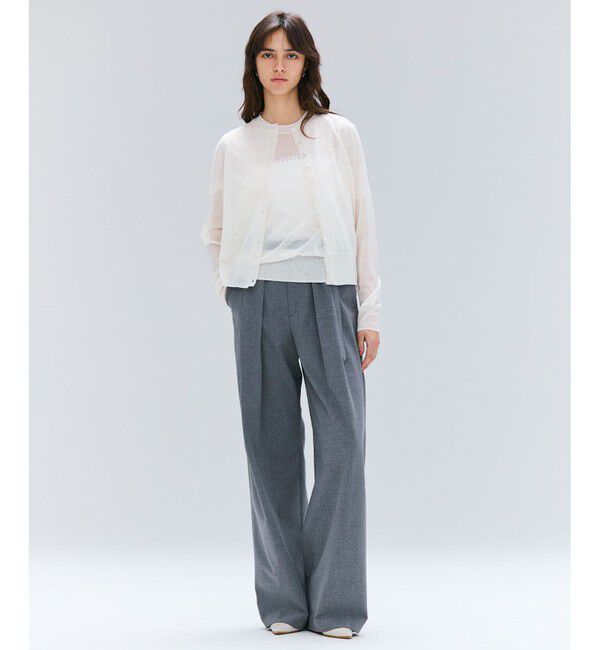 BEIGE,「【洗える・GLOW 10月号掲載】CADDO / シアーウールメッセージロゴＴニット」|ニット・セーター|