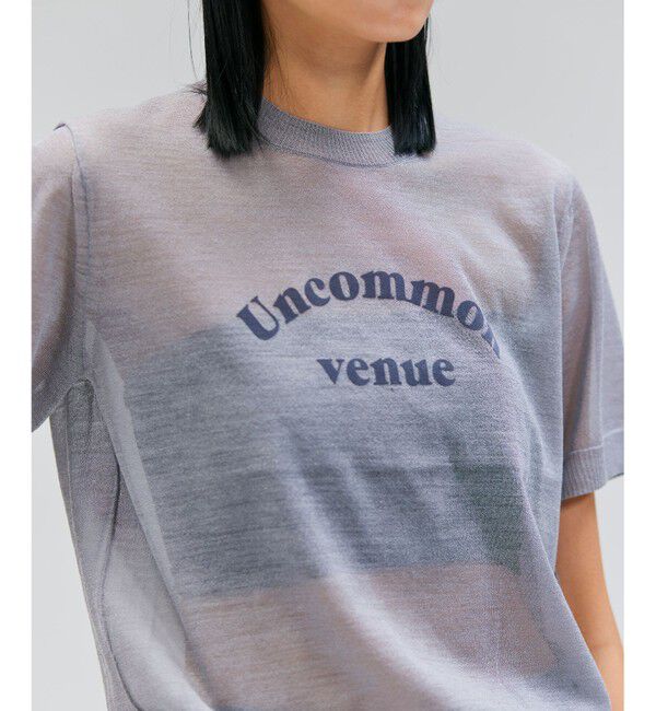 BEIGE,「【洗える・GLOW 10月号掲載】CADDO / シアーウールメッセージロゴＴニット」|ニット・セーター|