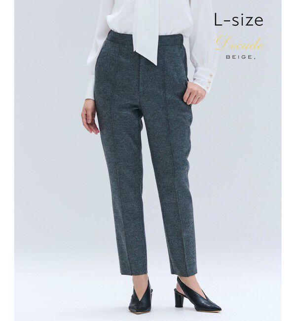 BEIGE,「【Lsize・セットアップ対応】CORBY / ウールピンタックバックサイドゴムパンツ」|その他|C.Gray
