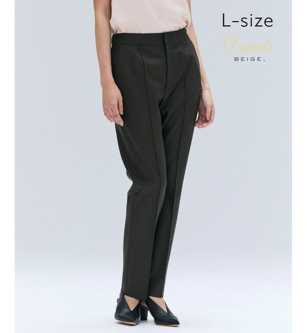 BEIGE,「【Lsize・セットアップ対応】CORBY / ウールピンタックバックサイドゴムパンツ」|その他|Khaki