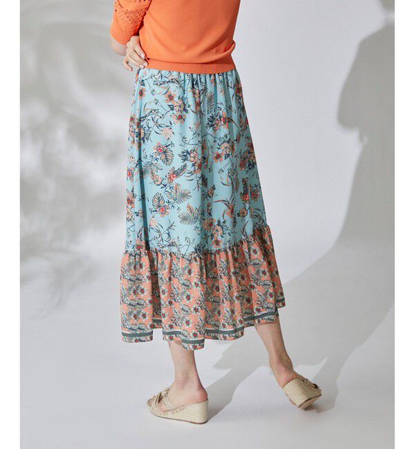  「サマーフラワープリントスカート」|スカート|