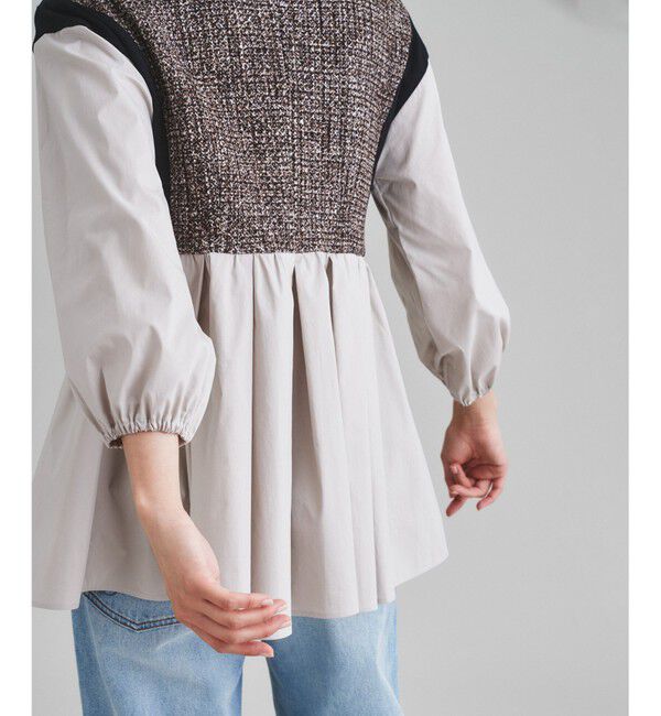  「ツイードジャージトップ」|Tシャツ・カットソー|