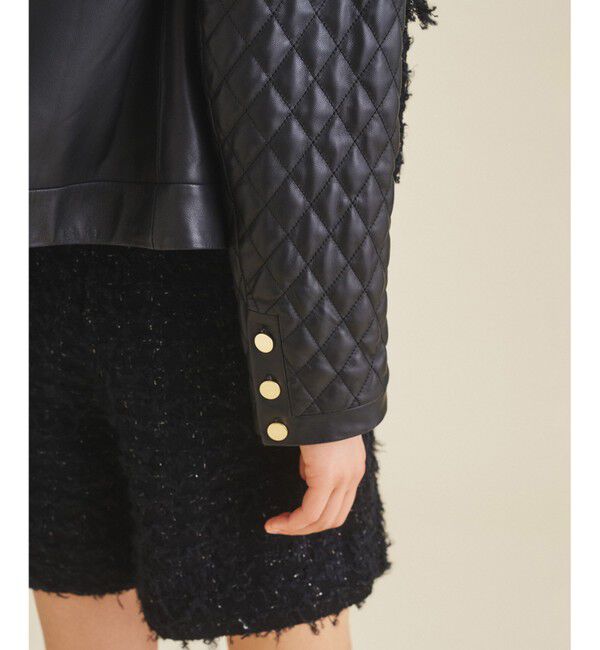  「ツイードポケットレザージャケット」|ライダースジャケット|