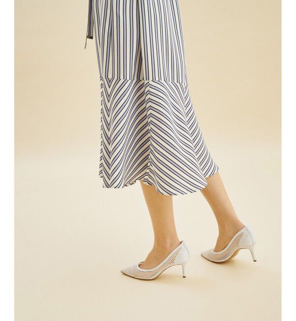  「リネンタッチストライプワンピース」|ワンピース|