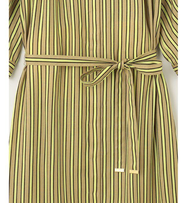  「リネンタッチストライプワンピース」|ワンピース|