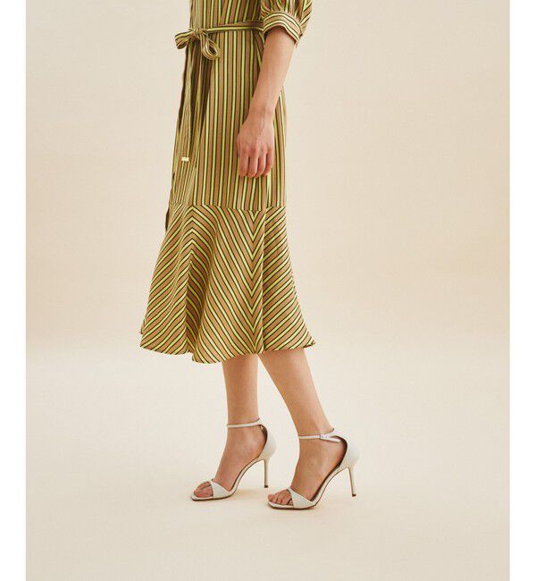  「リネンタッチストライプワンピース」|ワンピース|