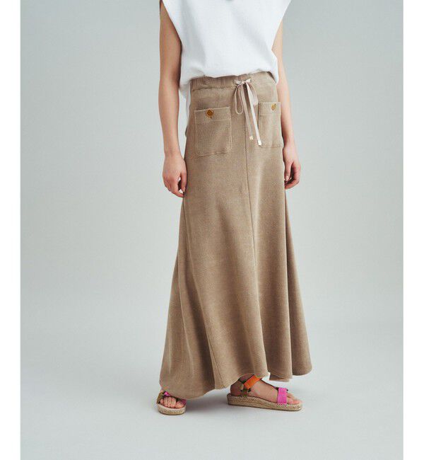  「ソフトパイルロングスカート」|スカート|