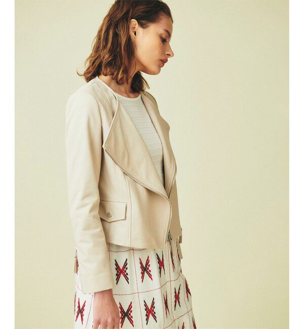 GRACE CONTINENTAL「ジップライダースジャケット」|ライダースジャケット|