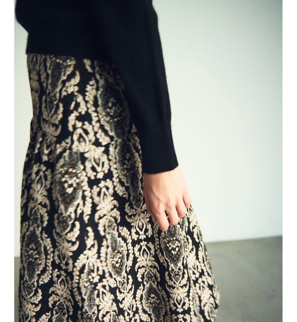 GRACE CONTINENTAL「オーナメントジャガードスカート」|スカート|