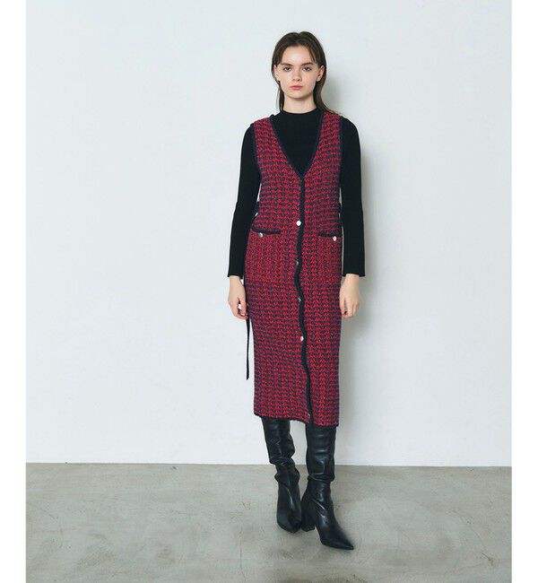 Diagram「バイカラージャガードニットワンピース」|ワンピース|