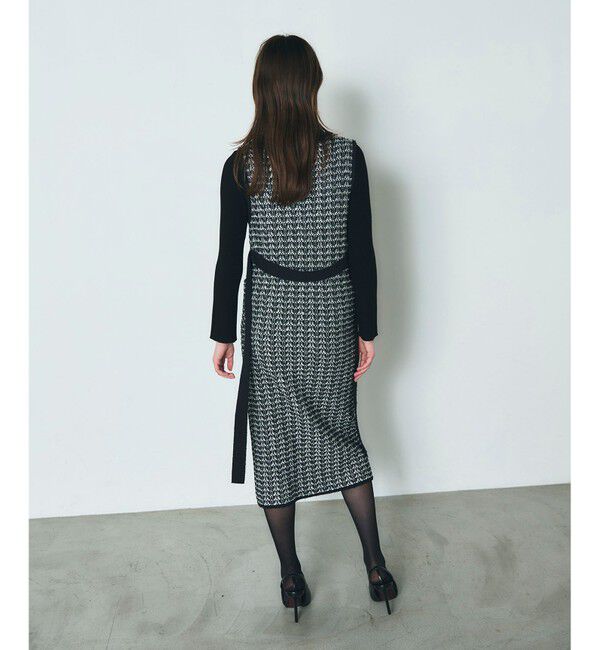 Diagram「バイカラージャガードニットワンピース」|ワンピース|