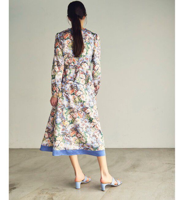 GRACE CONTINENTAL「グラデフラワープリントスカート」|スカート|