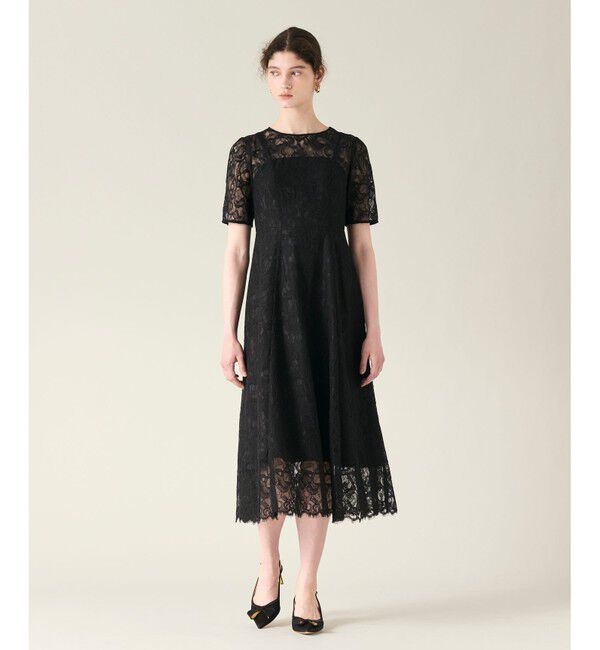 GRACE CONTINENTAL「コードレースフレアドレス」|ドレス|