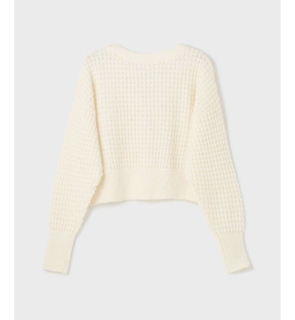 GRACE CONTINENTAL「ワッフルショートニットカーディガン」|ニット・セーター|