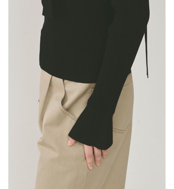  「ボウタイリブニットトップ」|ニット・セーター|