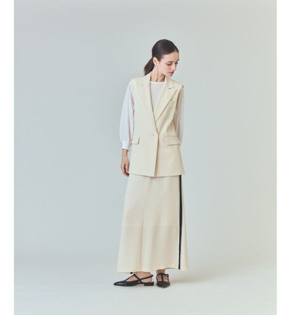  「ラインビジューロングスカート」|スカート|