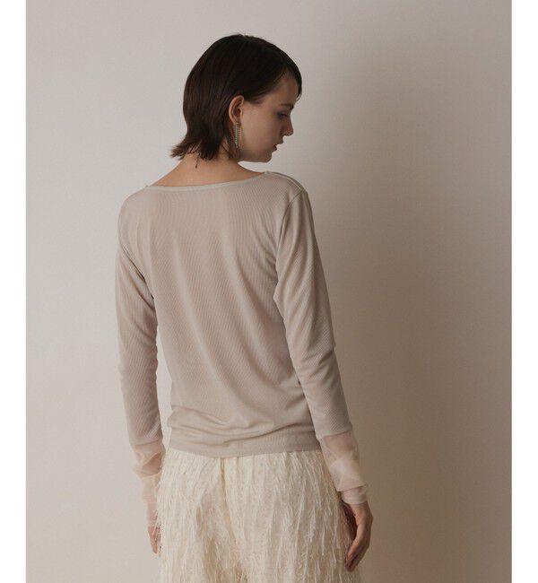  「シアーアセテートカットトップ」|Tシャツ・カットソー|