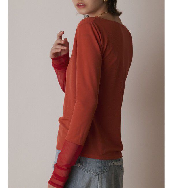  「シアーアセテートカットトップ」|Tシャツ・カットソー|