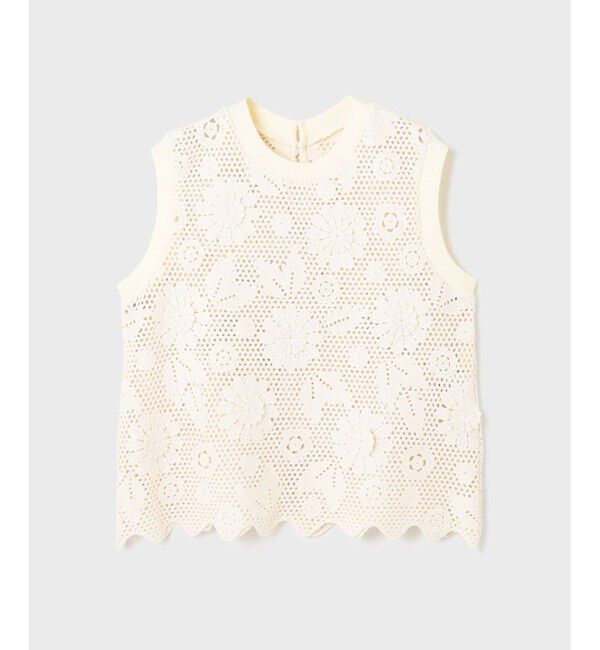 GRACE CONTINENTAL「クロシュ刺繍トップ」|Tシャツ・カットソー|