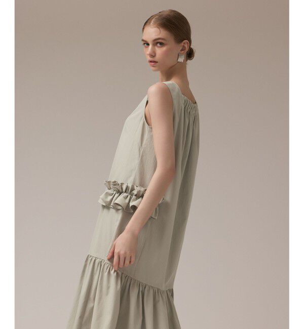 Diagram「サイドフリルタフタワンピース」|ワンピース|