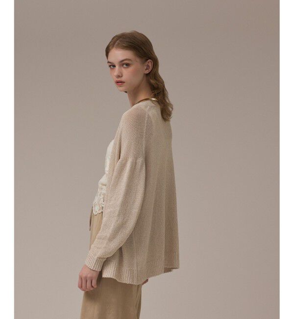 GRACE CONTINENTAL「ラメルーズニットカーディガン」|カーディガン|
