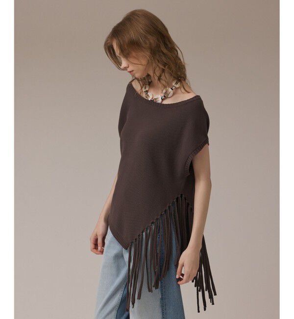 Diagram「フリンジイレヘムニットトップ」|ニット・セーター|