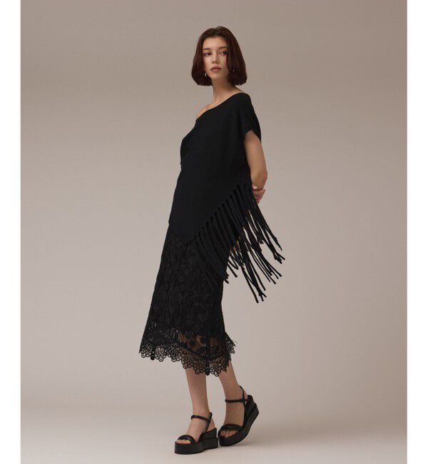 Diagram「フリンジイレヘムニットトップ」|ニット・セーター|