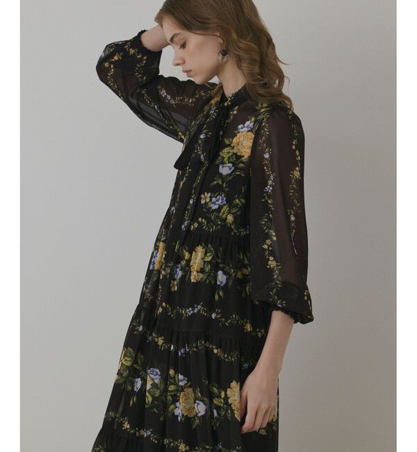 Diagram「フラワープリントティアードワンピース」|ワンピース|