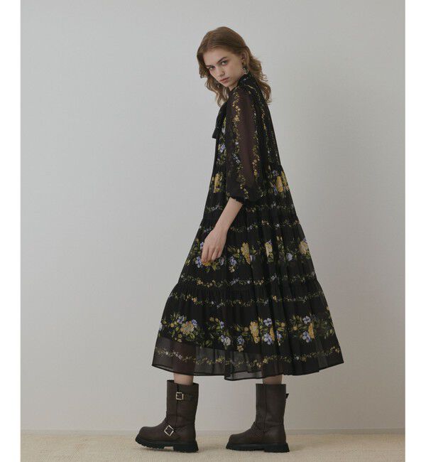 Diagram「フラワープリントティアードワンピース」|ワンピース|