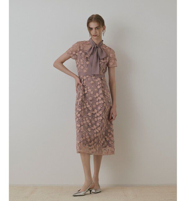 GRACE CONTINENTAL「フラワ－フレアドレス」|ドレス|