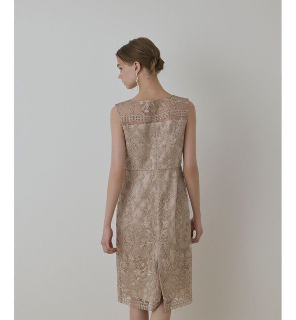 GRACE CONTINENTAL「コ－ド刺繍タイトドレス」|ドレス|