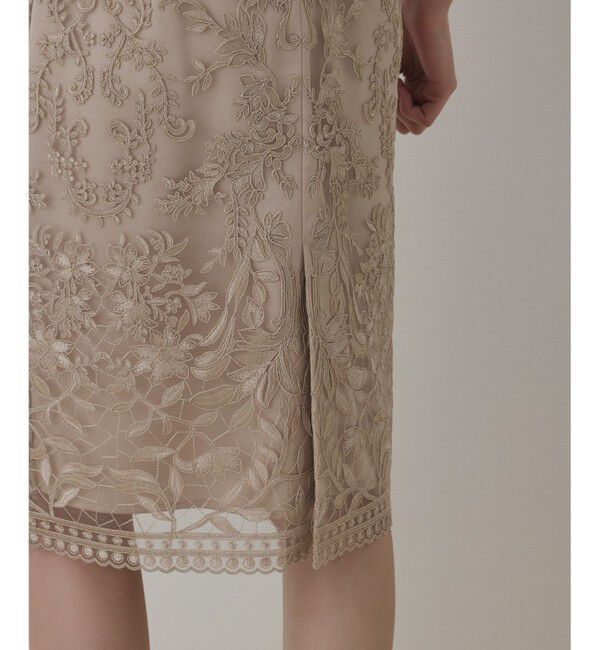 GRACE CONTINENTAL「コ－ド刺繍タイトドレス」|ドレス|