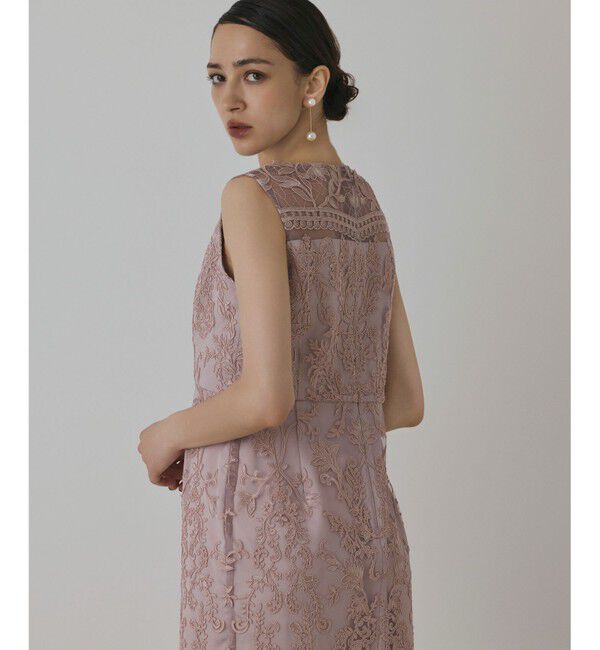 GRACE CONTINENTAL「コ－ド刺繍タイトドレス」|ドレス|