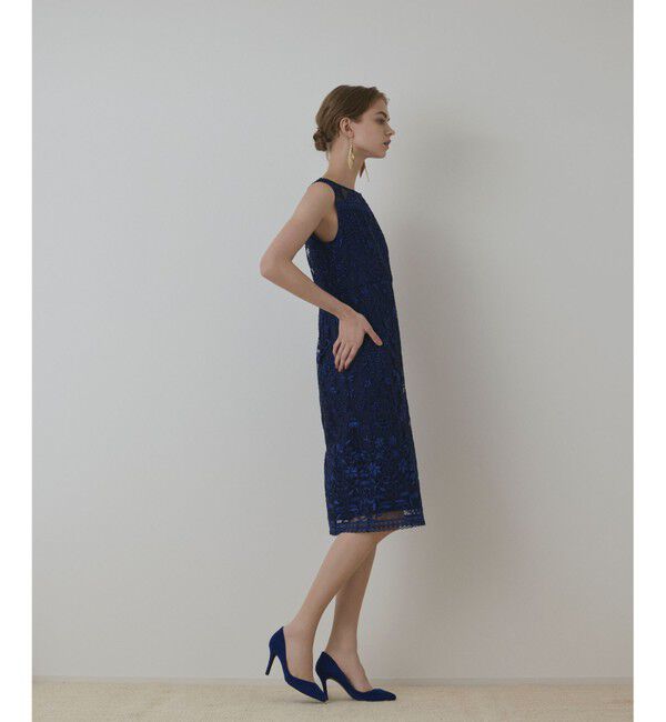 GRACE CONTINENTAL「コ－ド刺繍タイトドレス」|ドレス|