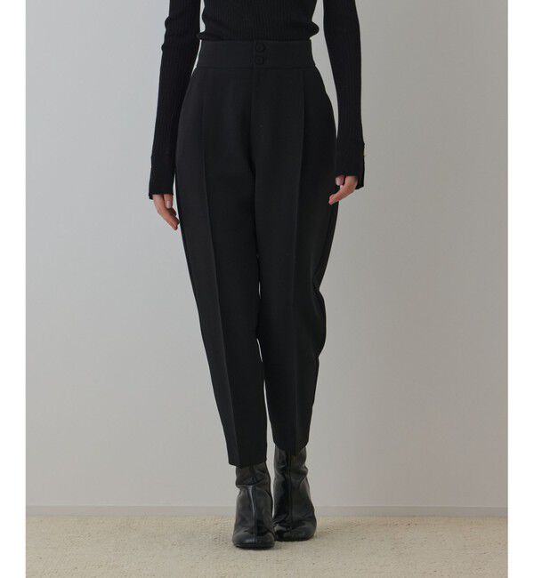 GRACE CONTINENTAL「ハイウエストテーパードパンツ」|その他|ブラック