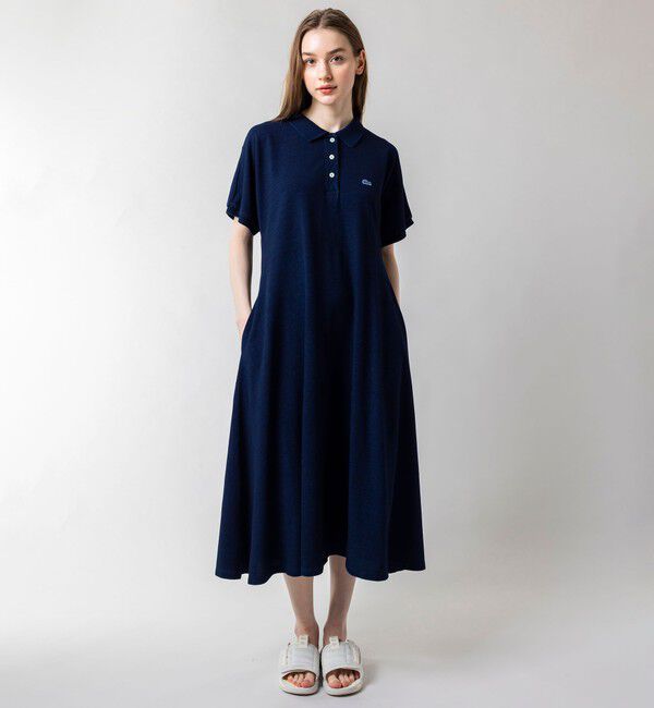 LACOSTE「インディゴ 鹿の子ポロドレス ワンピース」|ワンピース|ダークネイビー