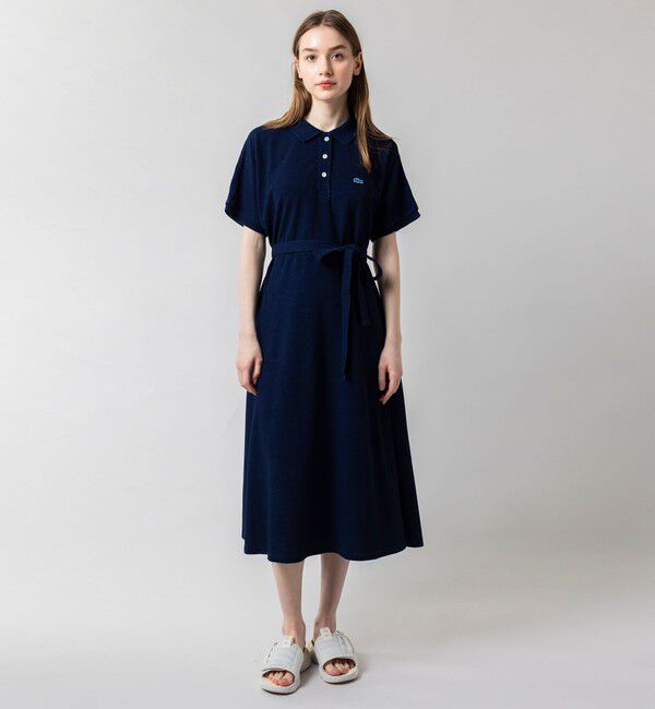 LACOSTE「インディゴ 鹿の子ポロドレス ワンピース」|ワンピース|