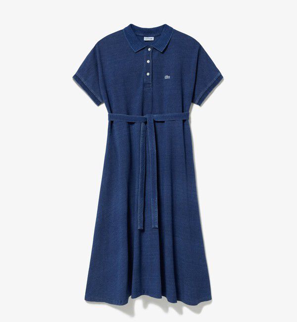 LACOSTE「インディゴ 鹿の子ポロドレス ワンピース」|ワンピース|
