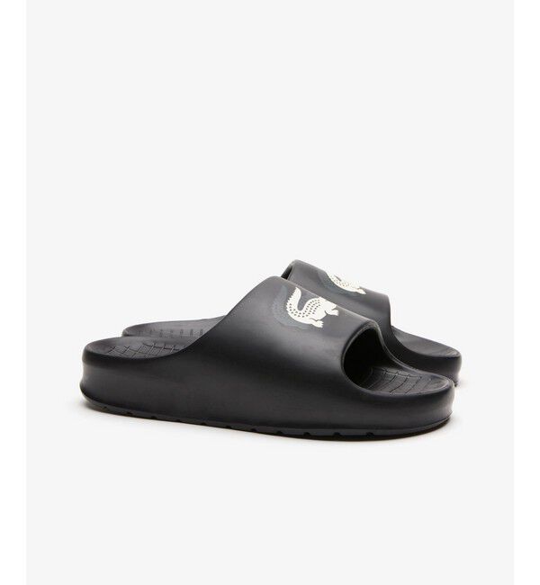 LACOSTE「メンズ SERVE SLIDE 2.0 223 1 CMA」|サンダル|ブラック&times;ホワイト