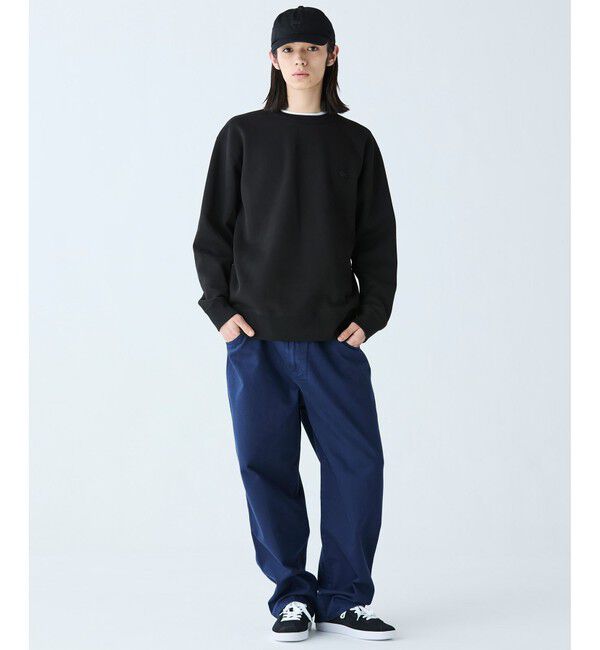 LACOSTE「ワントーンクルーネック 鹿の子ニット / 鹿の子スウェット トレーナー」|スウェット・ジャージ|