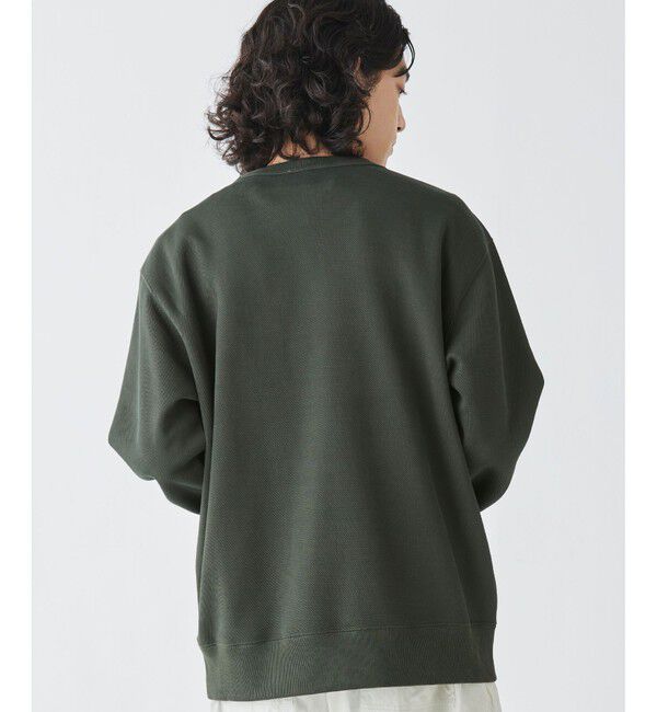 LACOSTE「ワントーンクルーネック 鹿の子ニット / 鹿の子スウェット トレーナー」|スウェット・ジャージ|