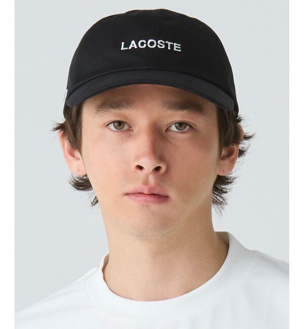 LACOSTE「ブランドロゴステッチローキャップ」|キャップ・キャスケット|ブラック